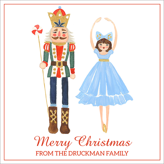 Nutcracker and Clara Square Gift Stickers